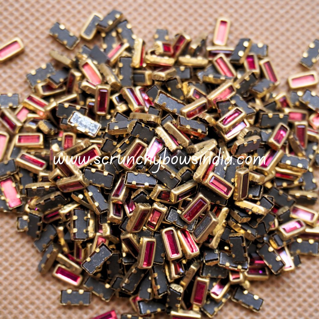 Glass Rectangle - Onion Pink