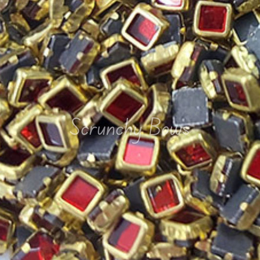 Glass Square - Red