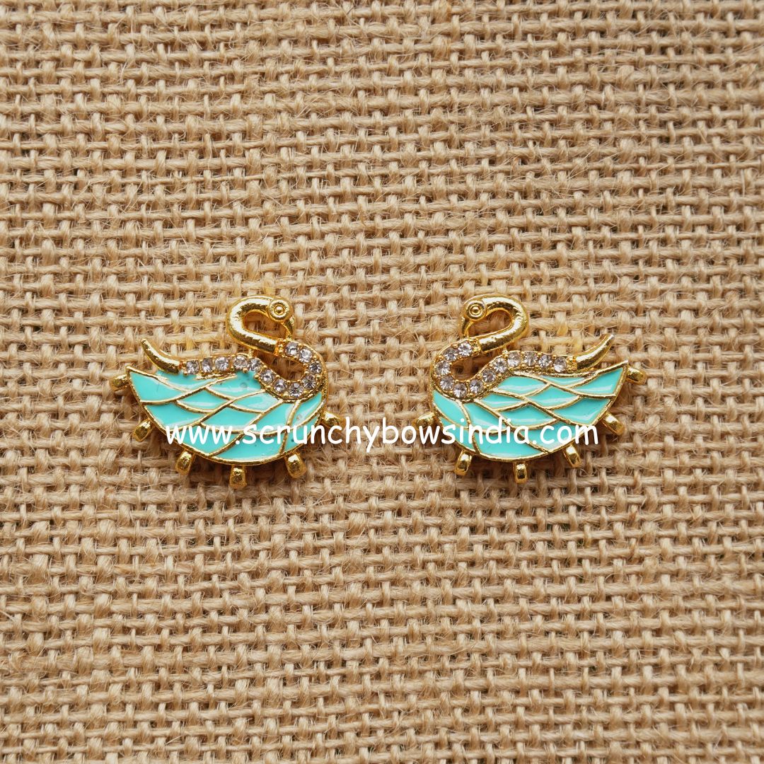 Sky Blue Swan Charm (1 PIECE)