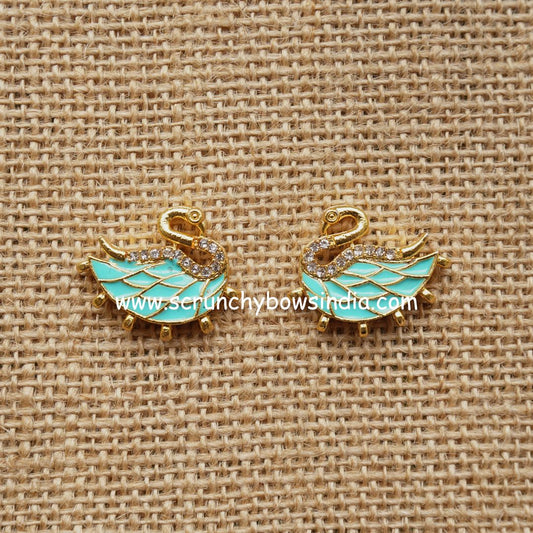 Sky Blue Swan Charm (1 PIECE)
