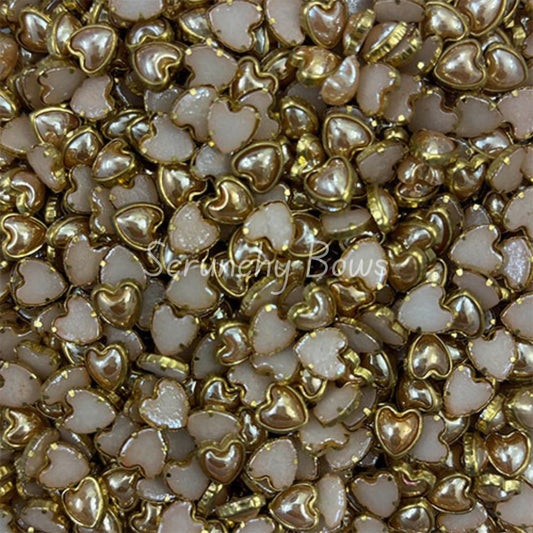 Ceramic Gold Heart
