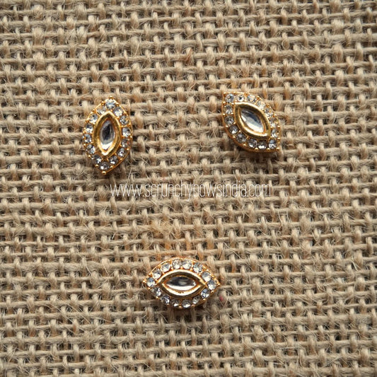 13 X 8 MM White Eye Charm