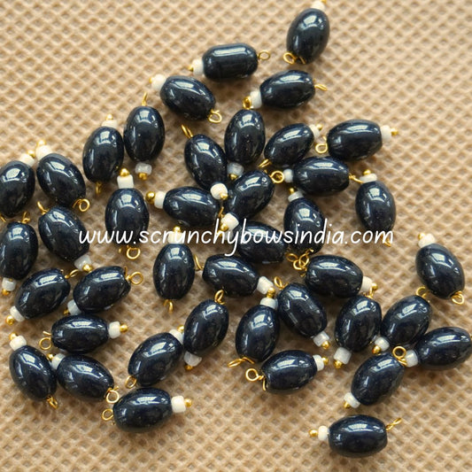 10MM Oval Hanging Beads (Black)