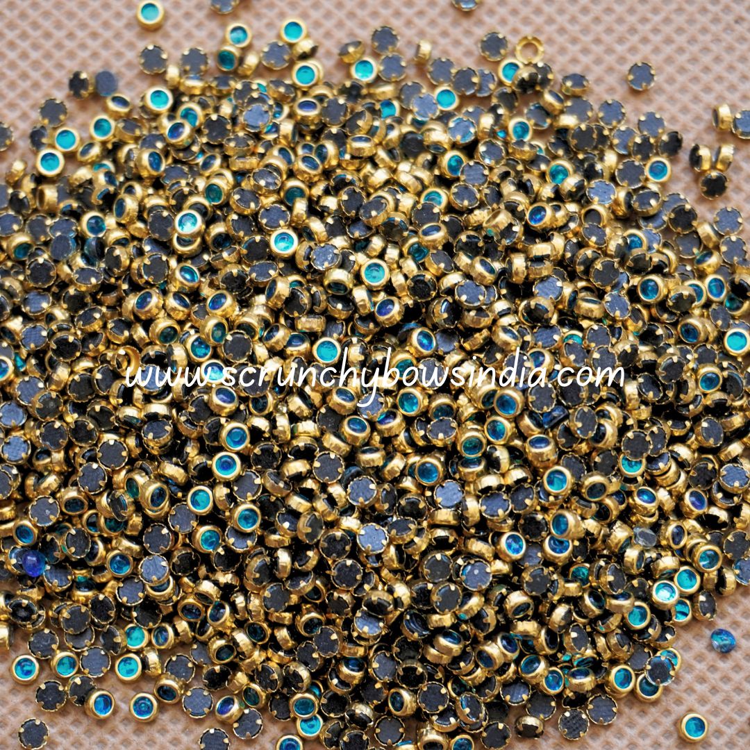 Glass 3m Round - Peacock Blue