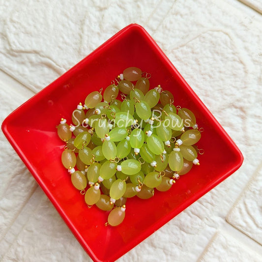 10MM Oval Hanging Beads (Olive Green)