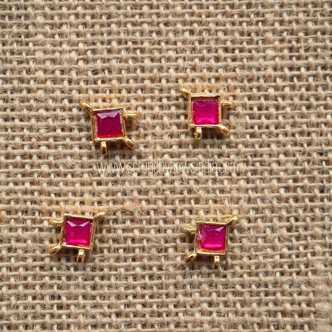 Pink Square Charm (1 PIECE)