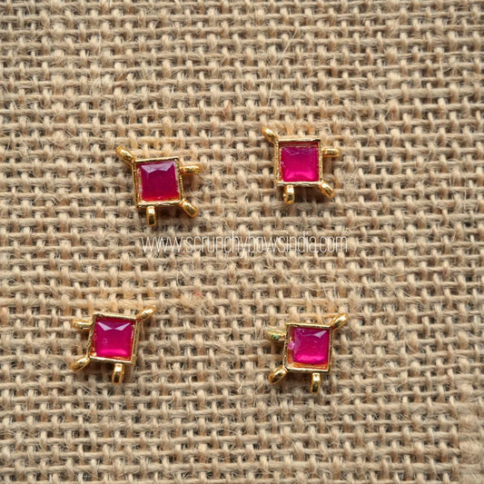 Pink Square Charm (1 PIECE)