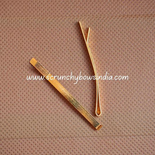 Gold Hair Slide - 2 Pins
