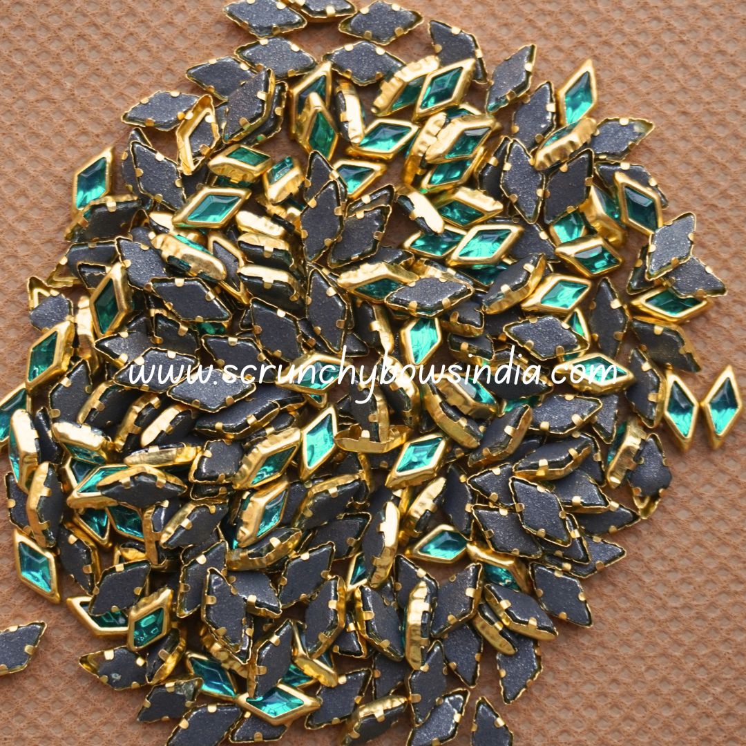 Glass Diamond - Peacock Green