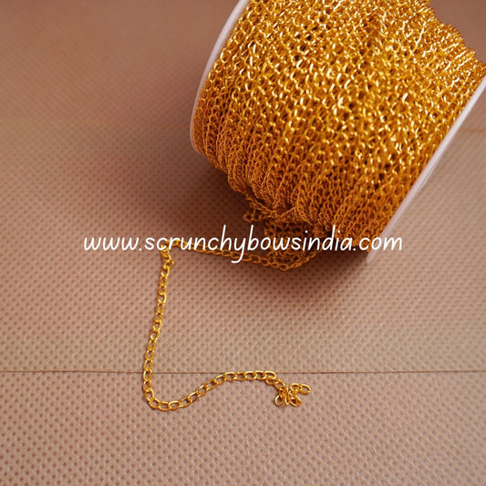 Gold Metal Link Chain - 0.6mm