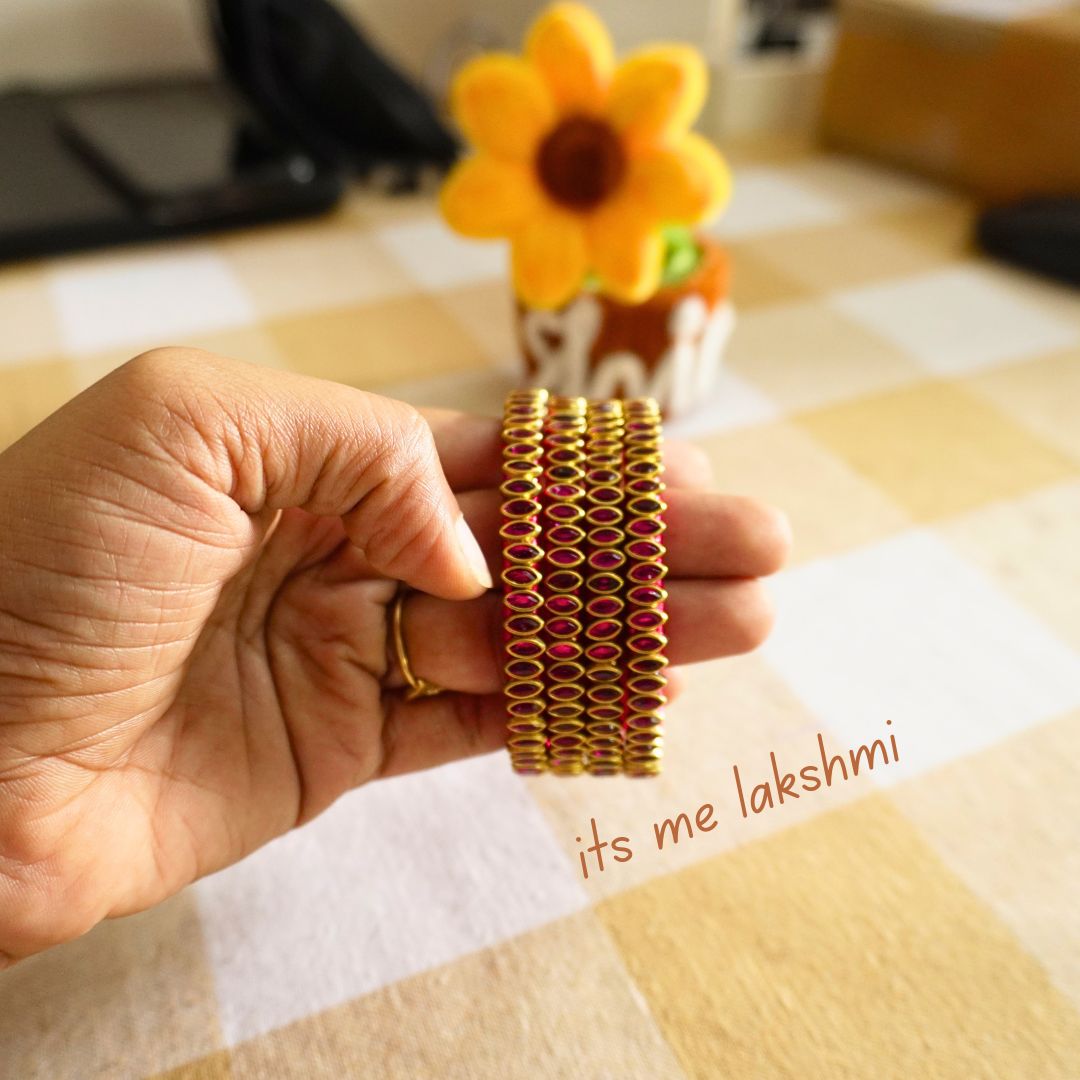 Silk Thread Bangles - Design 11