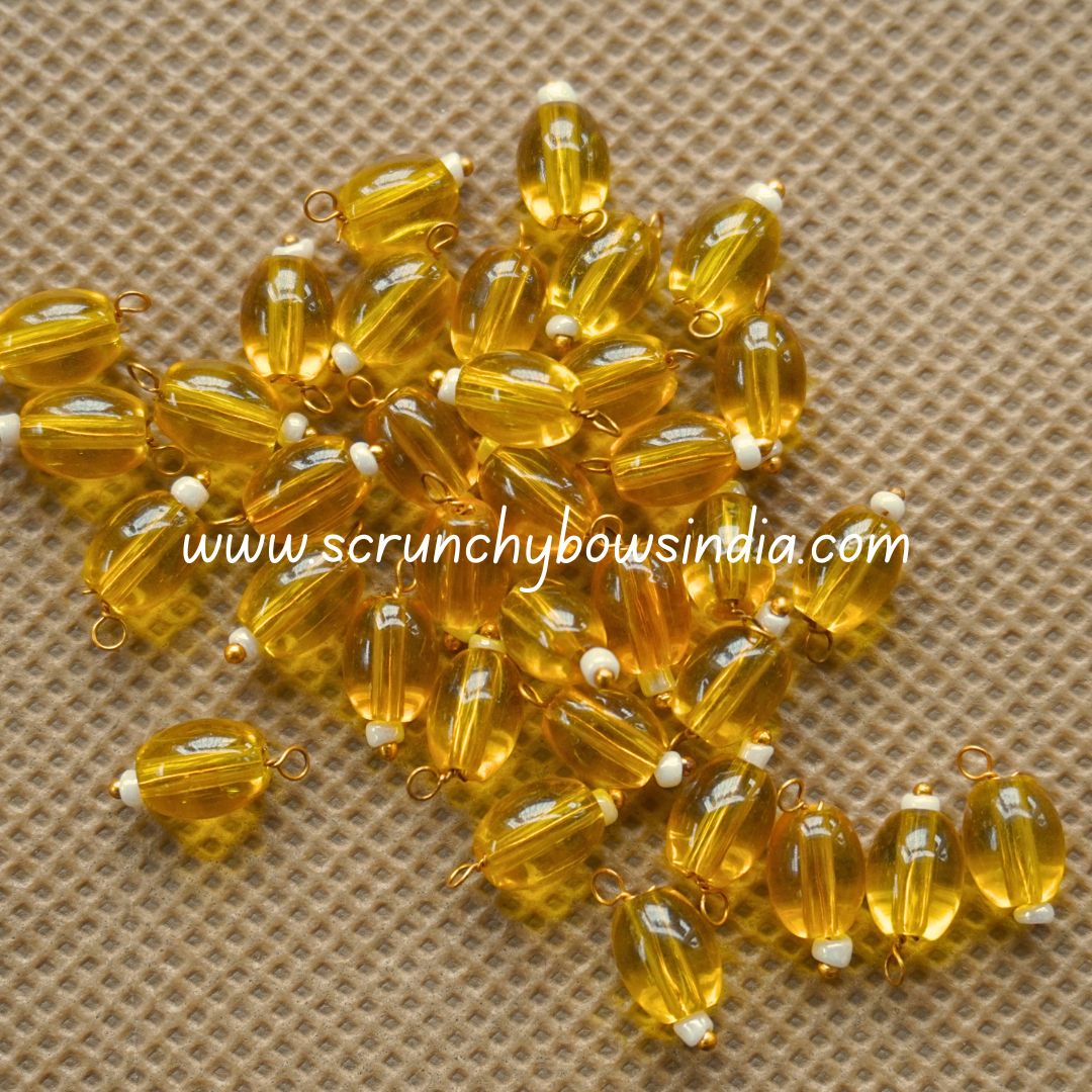 10MM Oval Hanging Beads (Yellow)