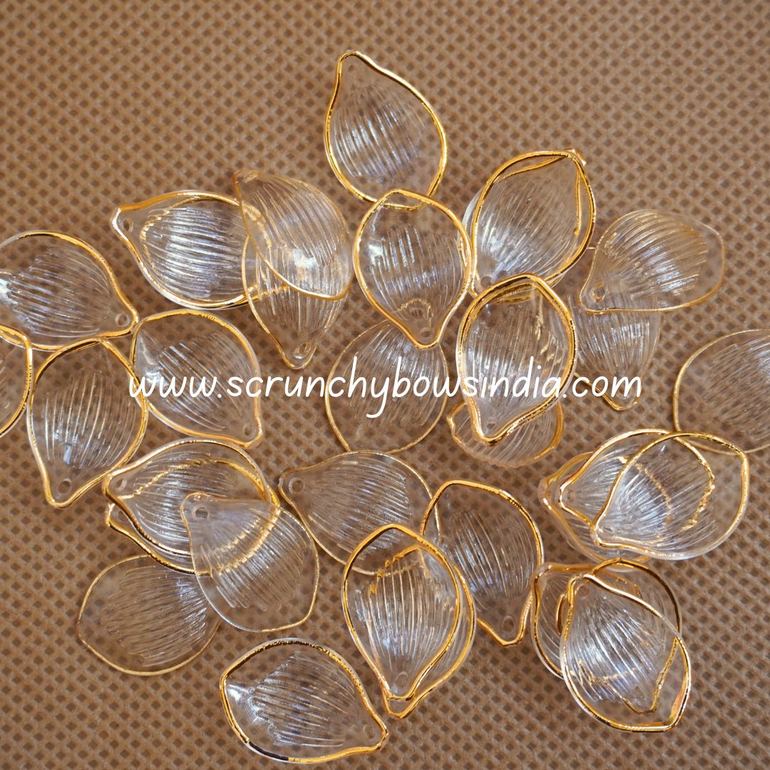Gold Color Leaf Brooch Shells