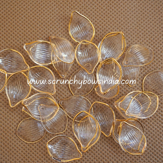 Gold Color Leaf Brooch Shells