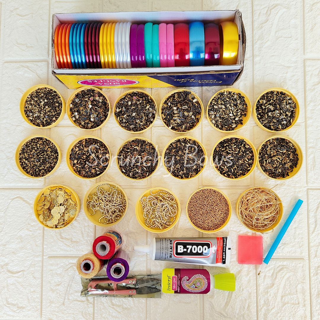 Thread Bangles Kit Silk Thread Bangles Making Basic Kit – ScrunchyBows