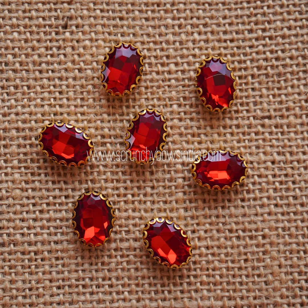 15 X 11 Oval Clipstones - Red