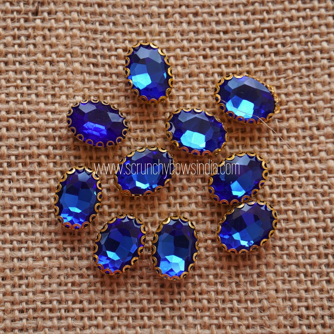 15 X 11 Oval Clipstones - Blue