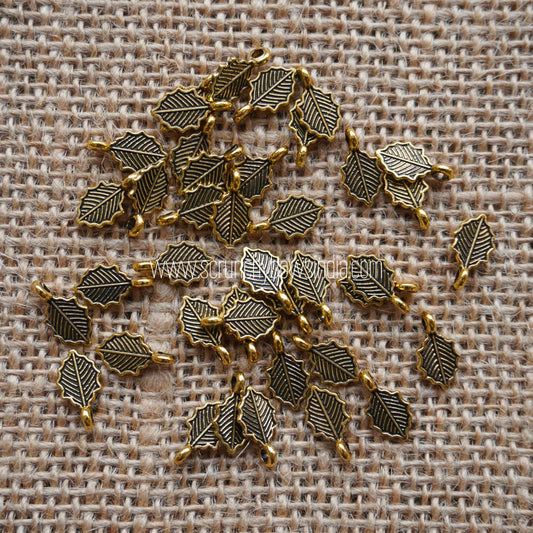 Antique Leaf Charms