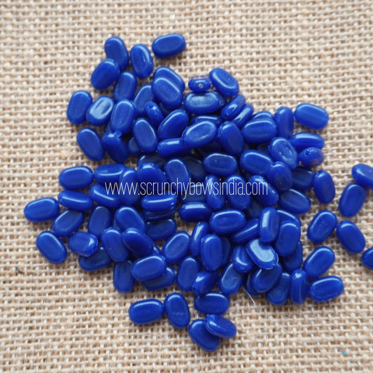 11x7MM Flat Oval Tablet Beads - Blue