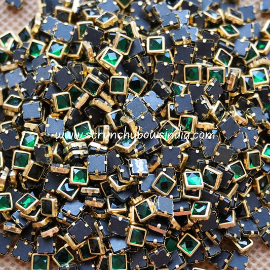 Glass Square - Dark Green