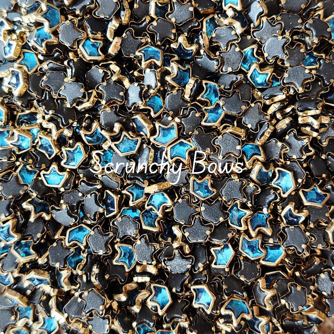 Glass Crown - Peacock Blue