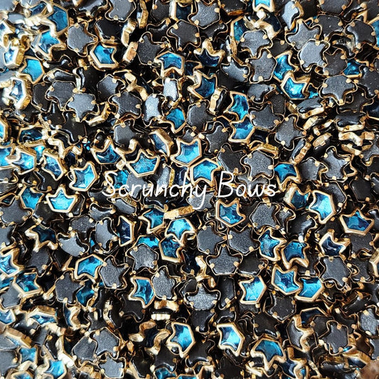 Glass Crown - Peacock Blue