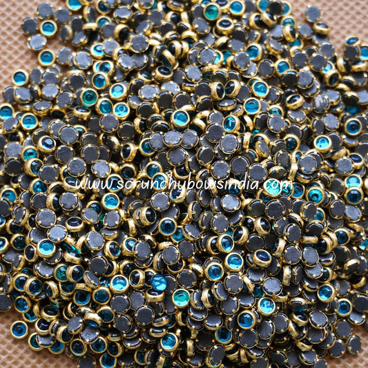 Glass 4m Round - Peacock Blue