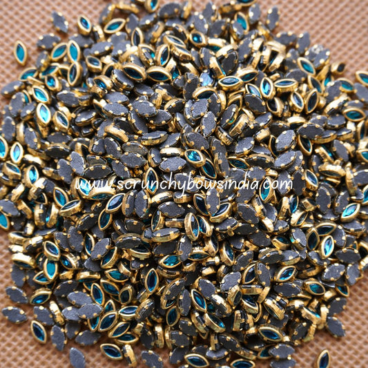 Glass 6k Eye - Peacock Blue