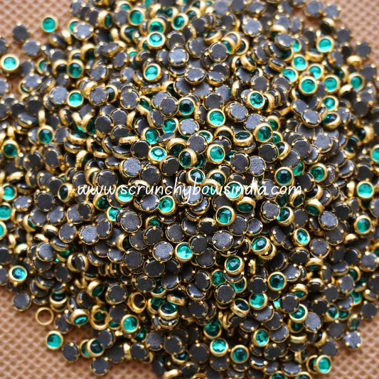 Glass 4m Round - Peacock Green