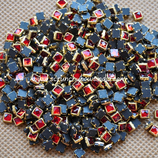 Glass Square - Red