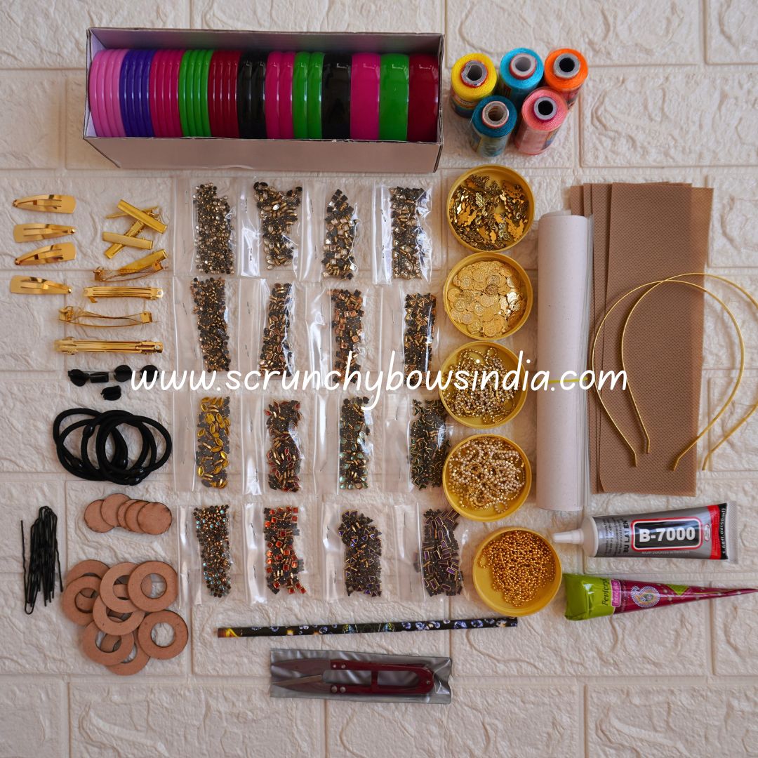 Silk Thread Bangle & Hair Accessories Kit