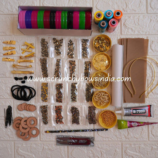 Silk Thread Bangle & Hair Accessories Kit